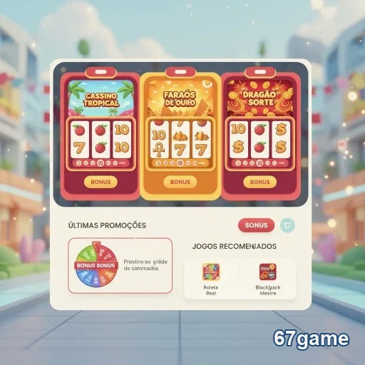 Bônus e promoções de cassino online no 67game